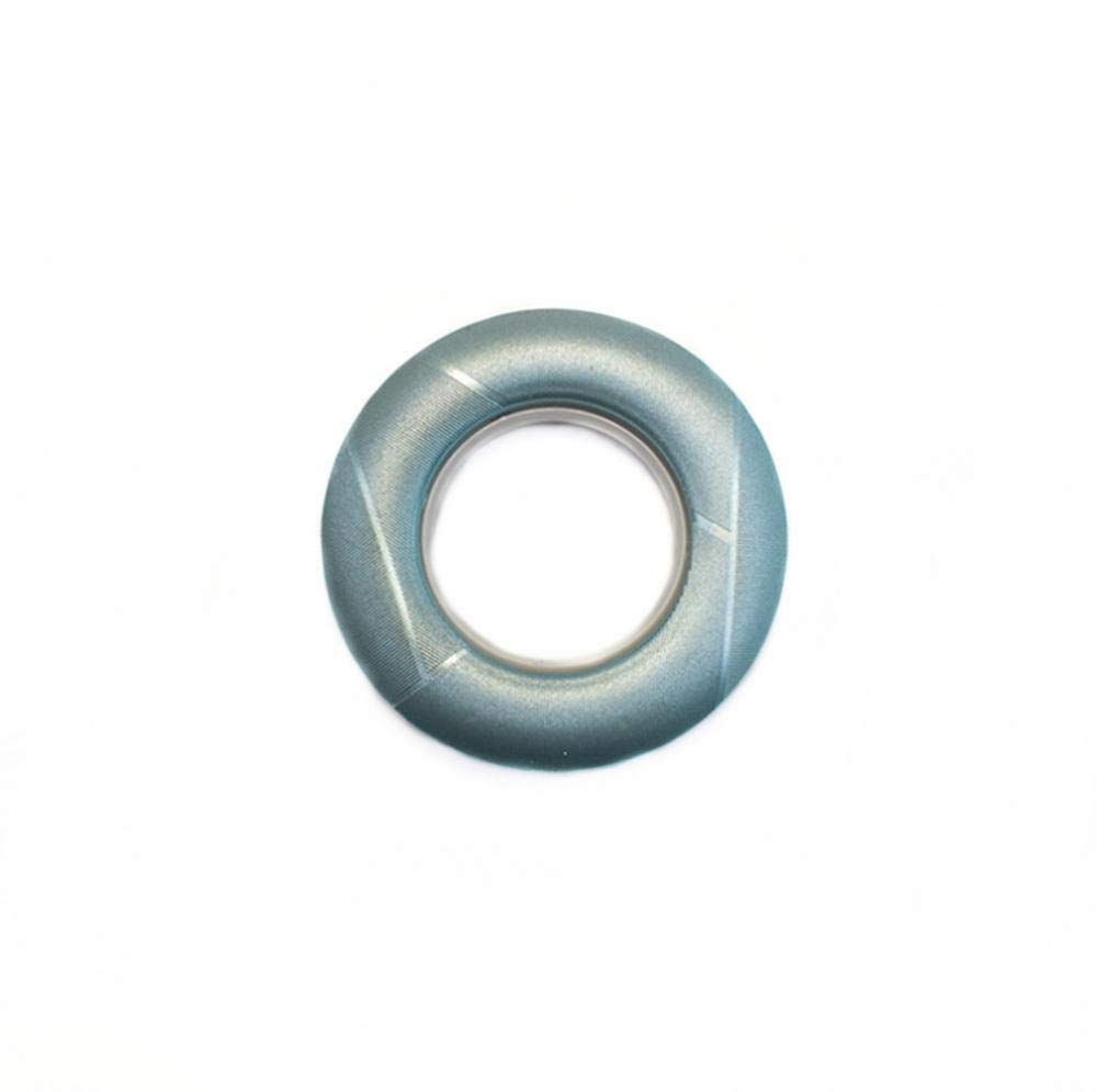 Paquete de 80 anillos con ojales para cortina, anillo romano de bajo ruido a nanoescala, para barra de cortinas de ventana, ducha, vestuario, puerta, diámetro interior de 45 mm, plata brillante (azu