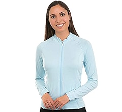 Nozone Lanai Full Zip Sun Protective Shirt for Women, UPF 50