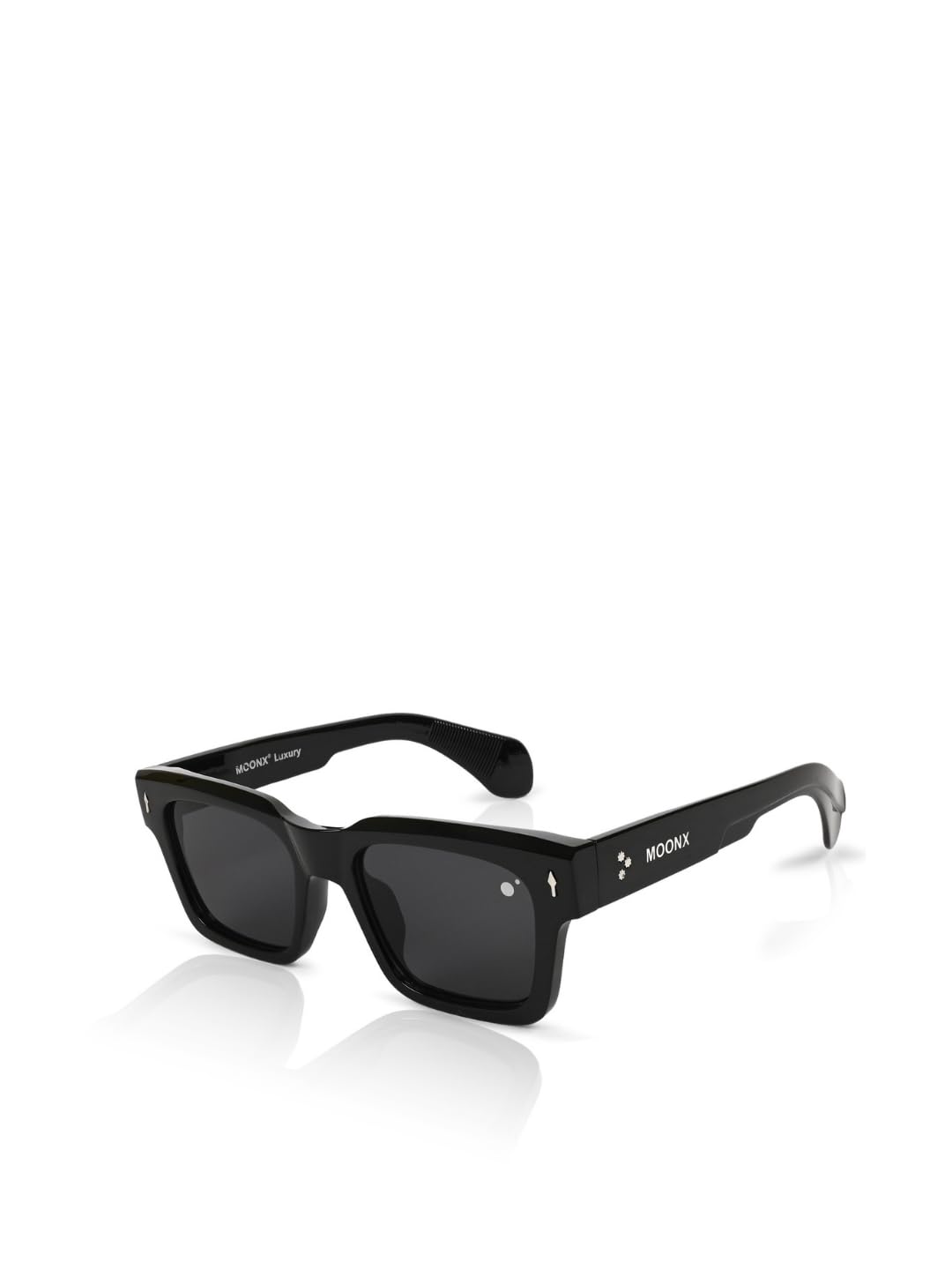 MOONX Horizon UV Protected Rectangular Sunglasses Black - Image 1