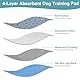 Aomig Waschbare Welpen-Trainingspads 2Pcs Haustier-Urinunterlage Welpenunterlagen Wiederverwendbare Hundetrainingspads Puppy Pads Hunde Katzen Welpen Altere Inkontinente Hunde(Grau Footprints,40*60cm)