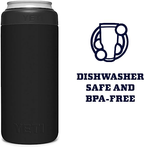 YETI Rambler Colster Slim, Stainless Steel Can Insulator, Black, 250 ml, 250ml - Image 4