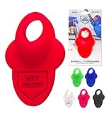 Hit Hero Baseball Thumb Guard, Batters Batting Grip, Finger Guard, Accessory, Batting Protection, Reduce Bat Sting, Hitter, Tool, Bat, Hitting Accessory, Red, V1: Legacy 9mm Thickness