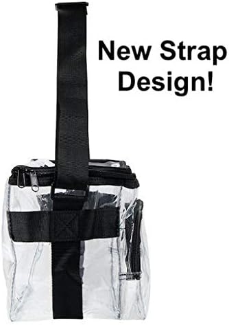 Large Clear Lunch Bags For Work See Through Plastic Lunch Box with Adjustable Strap and Front Storage Compartment Transparent Lunch Bags For Men and Women - Image 3