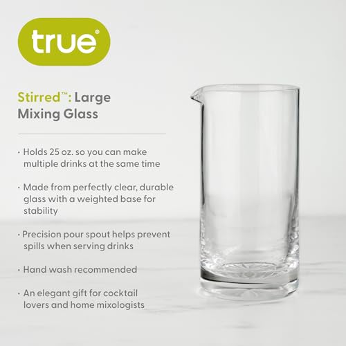 Vaso mezclador grande True de vidrio 25oz para bartender miniatura 2