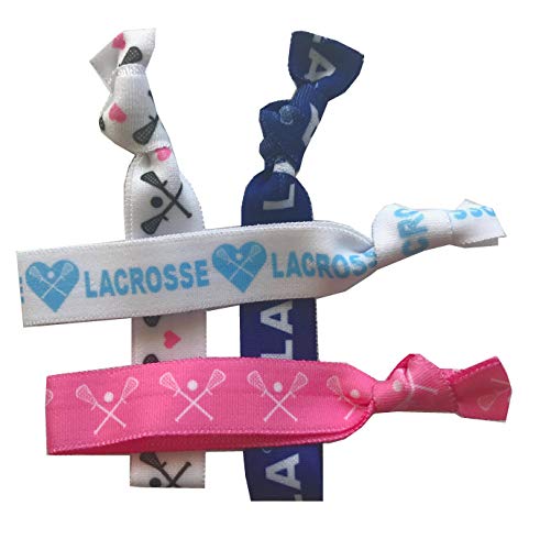 8 Piece No-Crease Hair Elastic Set - Lacrosse Accessories for Players, Women, Girls, Coaches, and Teams