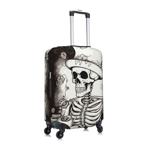 Skeleton Chef Luggage Cover Washable Suitcase Cover Tsa Approved Elastic Spandex Suitcase Protector Anti-Scratch Travel Baggage Covers Fit 18-32 Inch Luggage3