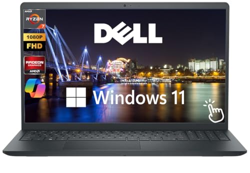 Image of Dell Inspiron 15, 15.6 inch FHD Touch Business Laptop Computer, 64GB RAM 2TB SSD, AMD Ryzen 7 7730U (8-Core, Up to 4.5 Ghz), Windows 11, Numeric Keypad, HDMI, Black