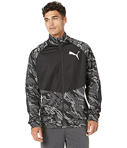 PUMA Men's Contrast Jacket 2.0 BT, Black/Camo, 4XL
