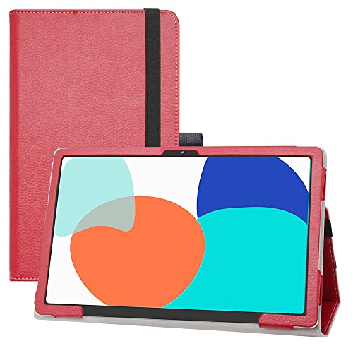 LIFANG Compatible con Blackview Tab 11 Funda,Soporte Cuero con Slim PU Funda Caso Case para 10.36" Blackview Tab 11 Tableta,Rojo Cover