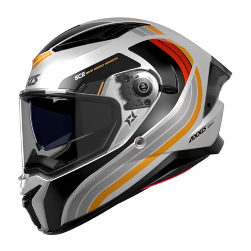 Casco AXXIS Integral FF130SV Panther SV Tribute A1 Negro, Blanco, Naranja Mate T-S