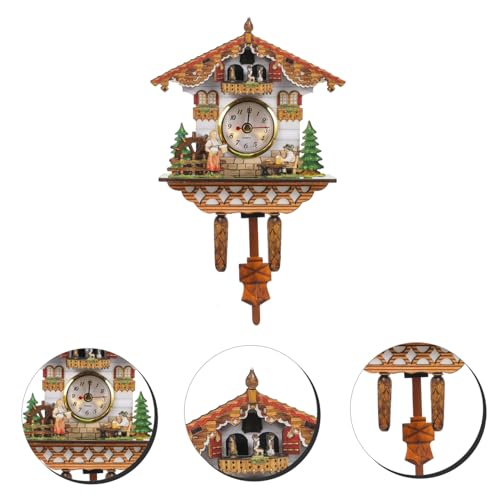 Horloge coucou de salon Mipcase : la pendule traditionnelle en plastique facile à installer - 4