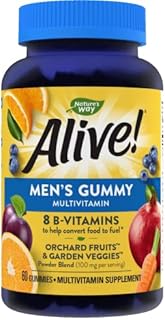 Nature’s Way Alive! Men’s Gummy Multivitamins, High Potency Formula, Supports Whole Body Wellness*, Fruit Flavored, 60 Gummies