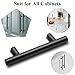 Probrico 10 Pack|3 Inch Hole Centers Flat Black Cabinet Pulls Modern Cupboard Hardware Kitchen Cabinet T Bar Handle Dresser Pulls, 5 Inch Total Length