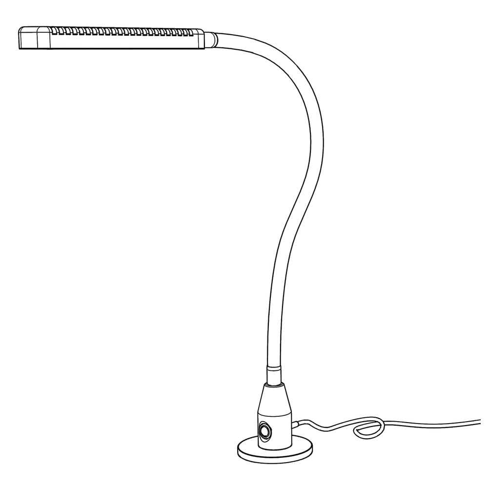 Lampa robocza Fluter ze sciemniaczem 175x50mm Bauer + Böcker