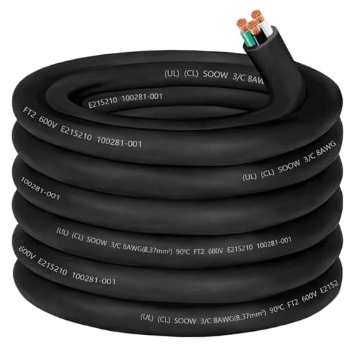 8/3 8 Gauge SOOW Power Cable