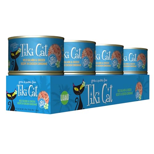 Image of Tiki Cat Luau Wet Cat Food, Wild Salmon & Chicken, 6 oz. Cans (8 Count)