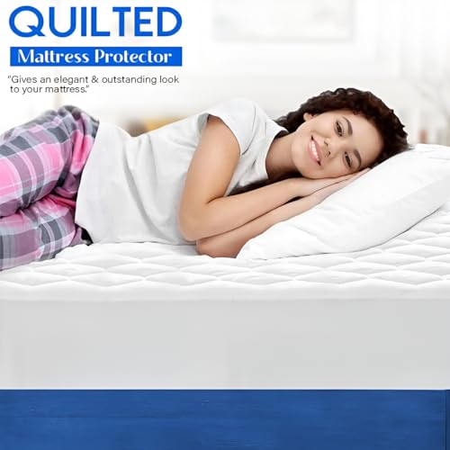 Protector de colchón King transpirable cómodo y acolchado para cama grande 6