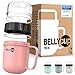 BELLYCUP kubek na musli na wynos – nie zawiera BPA – Twój praktyczny kubek na musli do zabrania w podróż – w kolorze szarym, różowym lub niebieskim – porridge, sałatka, zupy, idealny posiłek w międzyczasie