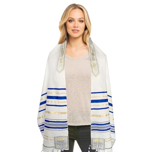 Tallit de prière pour hommes et femmes idéal pour le culte et la méditation
