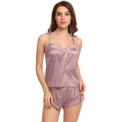 Vêtements de nuit sans bretelles en satin lisse anti-chaleur