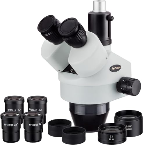 Image of AmScope SM35180T 3.5X-180X Trinocular Zoom Power Stereo Microscope Head