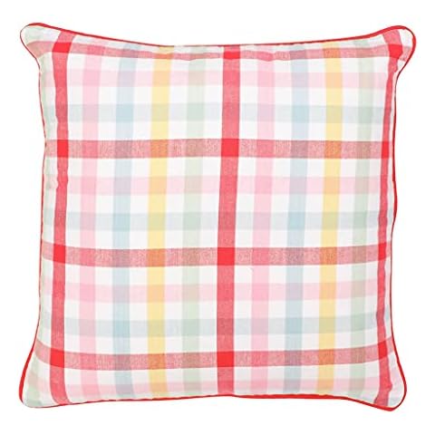 Dibor Rainbow Gingham Garden Cushion Cover