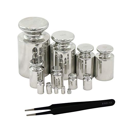 Digitale Waage, Kalibriergewichte-Set, 25 Stück, Edelstahl-Gewichte von 1 mg bis 1 kg, mit Aluminiumbox für Waage