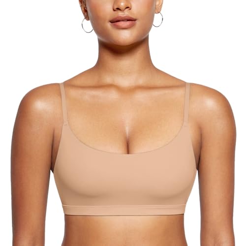 Image of INLYRIC Women's Inbarely Bralettes Cami Bras No Underwire Wireless Seamless Unlined Comfort Sports Bra
