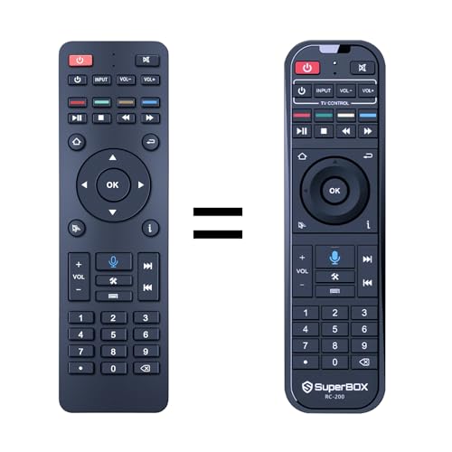 RC-200 Replacement Voice Remote Control for Super Box Compatible with SuperBox S4 S5 S6 Max / S5 Pro/Elite Ultra/Elite Pro+ Without Voice for S4 Pro and S3 Pro
