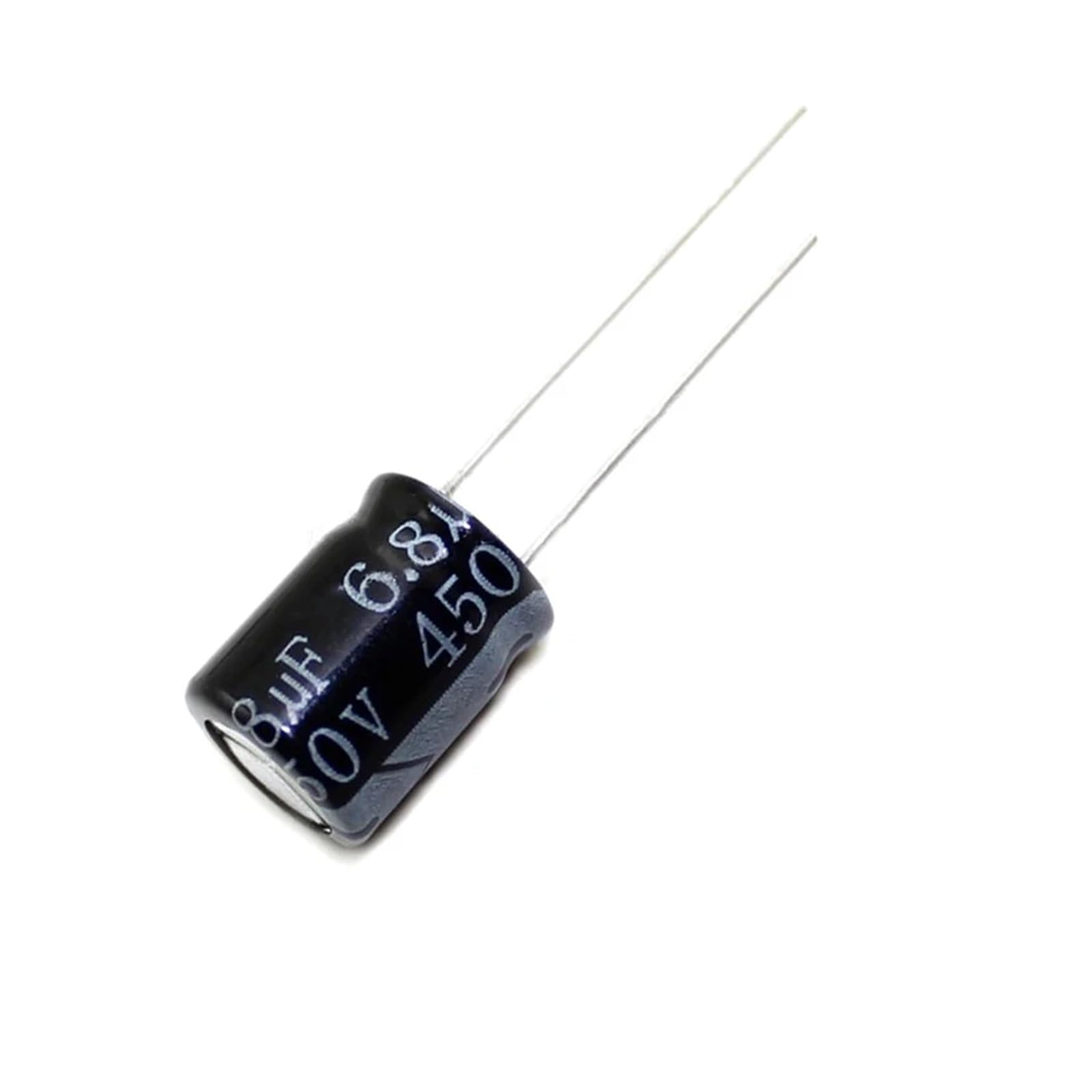 Condensateur 450V 6.8uF électrolytique aluminium 10x17mm pour circuit imprimé et soudure