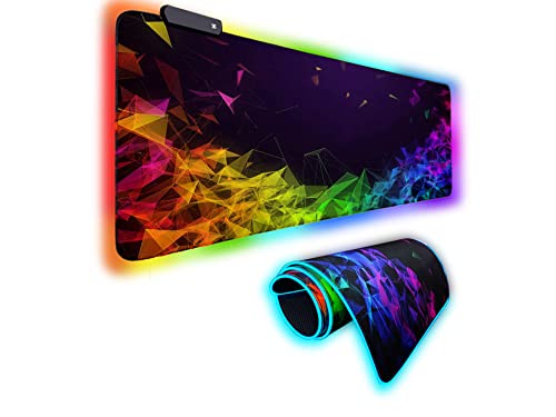 Image of Vecna RGB Gaming Mouse Pad Large, Extended Gaming Mouse Pad RGB with 14 Lighting Modes | Led Mouse Pad XXL for Computer Laptop Mousepad Desk Mat,Extended RGB Mouse Pad,RGB Mouse Pad XXL (Abstract)