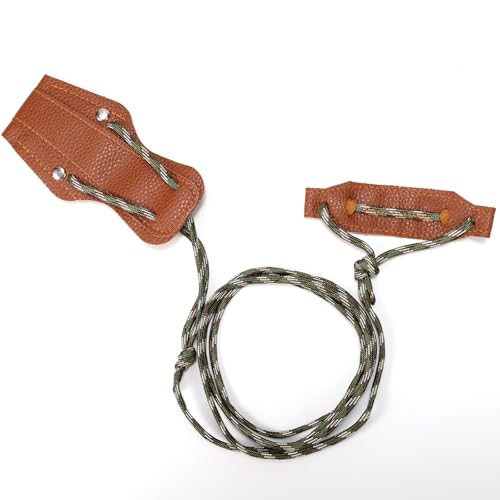 Sinbana Archery Bow Stringer Tool, Leather & Nylon Stringer with Non-Slip Pads Safe & Durable Recurve Bow String Mounting Accessories for Various Recurve Bows Target Practice Accessories