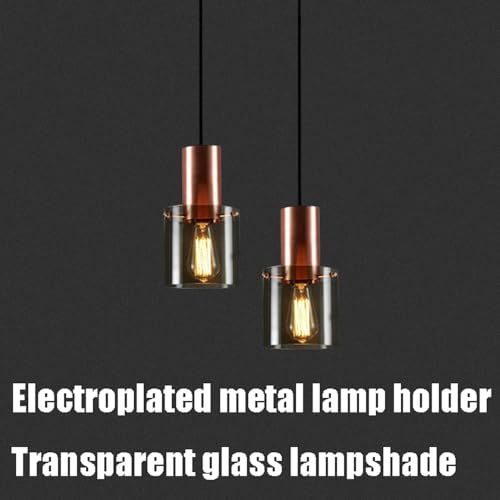 Éclairage de Plafond E27 avec Abat-Jour Suspendu en Verre - 5
