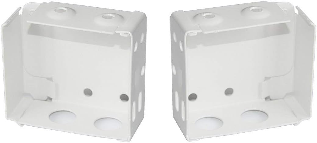 Cutelec Box Mounting Bracket for High Profile Blinds 2inch White Color Window Blinds Headrail Bracket