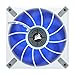 Corsair ML120 LED ELITE, 120 mm Ventola PWM LED Blu (Tecnologia CORSAIR AirGuide, Cuscinetto a Levitazione Magnetica, Velocità da 2.000 RPM, Otto LED Brillant) Confezione Singola, Struttura Bianco