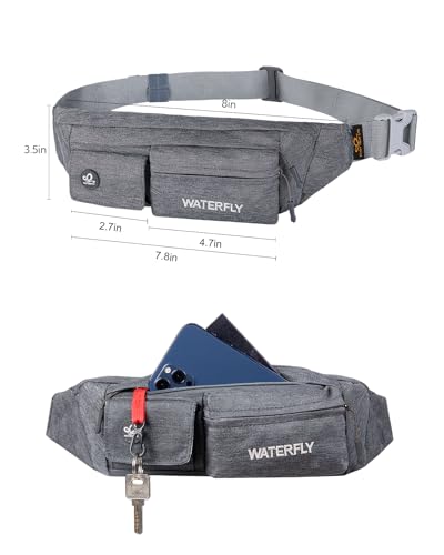 image for Waterfly Slim Soft Polyester Water Resistant Waist Bag Pack for Man Wo