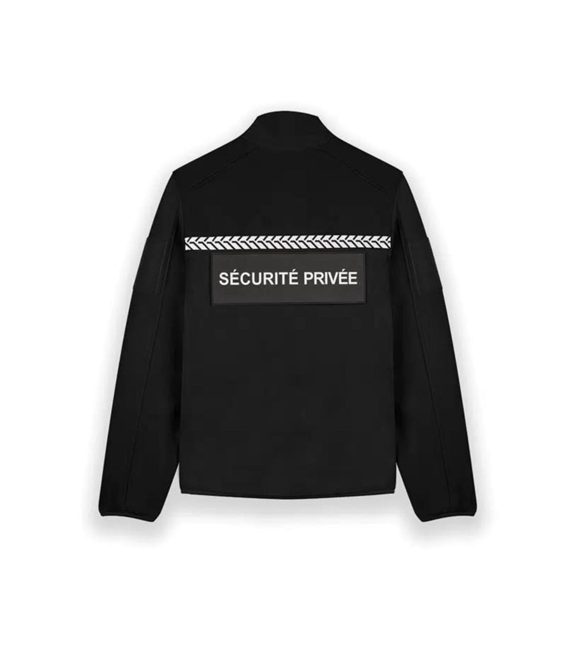 Veste Polaire Sécurité Privée avec Bande HV Noir - Safetek by GK