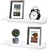 Greenco Wall Mounted Photo Ledge Floating Shelves White, 24" Inch- Set of 2