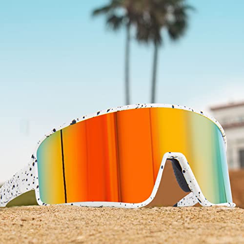 Image of MAXJULI Polarized Sunglasses for Men Women, Windproof Outdoor Sports Cycling Running UV400 Protection Sun Glasses 8121