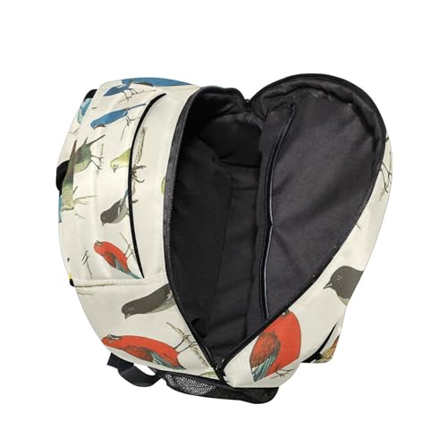Various Birds Backpack Laptop Tablet Travel School Bag with Name Tag for Boys Girls Teens4