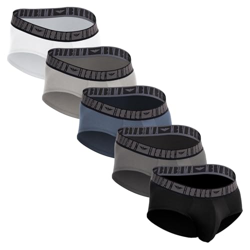 AMERICAN HEAVEN Men's 5 Pack Underwear | Rayon Stretch Breathable Super Soft Comfort Lightweight Pouch Briefs