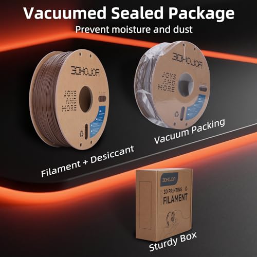 Image of 3DHoJor ABS Filament 1.75mm, ABS 1kg Spool (2.2lbs),3D Printer Filament,Dimensional Accuracy + /- 0.03 mm, Fit Most FDM Printer-Brown