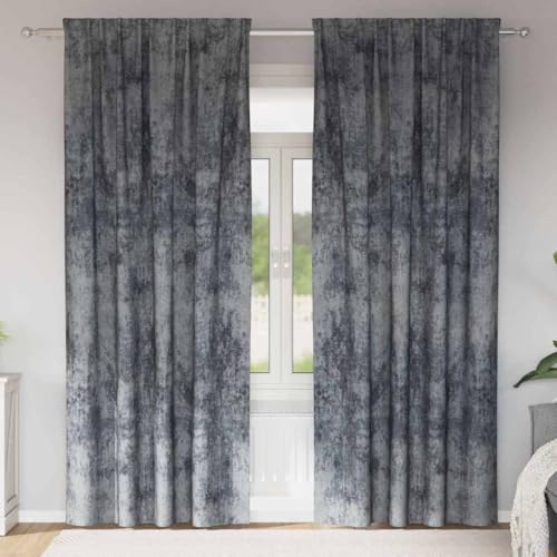 SooIarix Cortinas de terciopelo, 2 unidades, color plateado y gris, 260 x 140 cm, cortinas opacas de terciopelo con aislamiento térmico y privacidad para salón, dormitorio, oficina