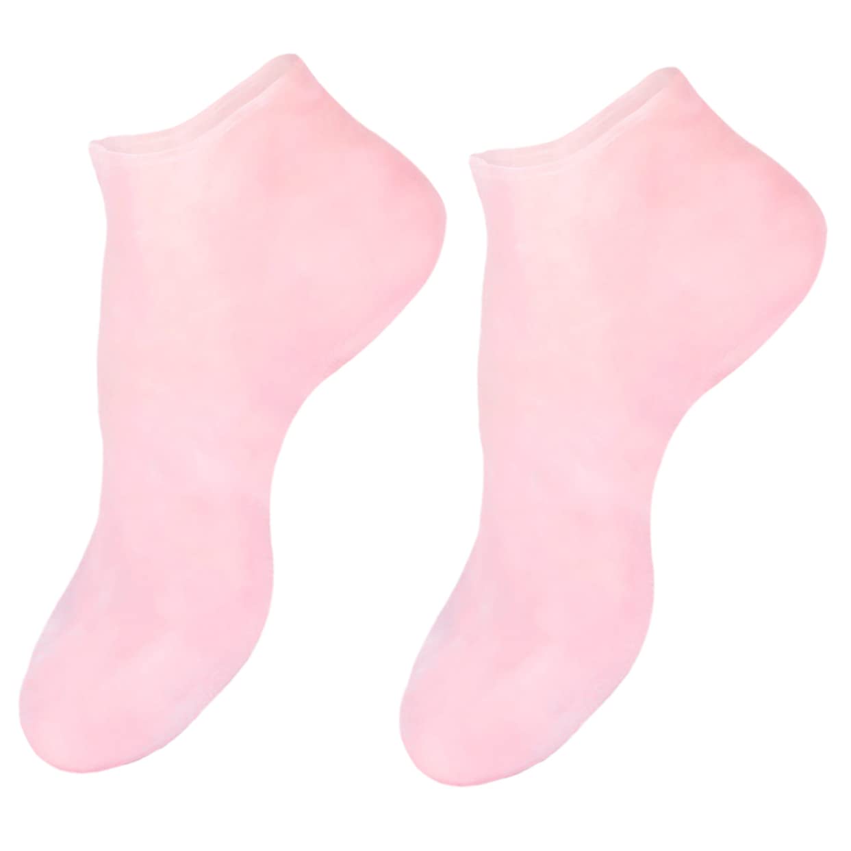 PLAFOPE Heel Socks for Dry Cracked Feet Anti-Cracking Socks Boat Soft Comfortable Foot Pink XL