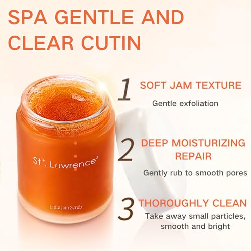 Face Scrub with Jam & Vitamin C, Face Exfoliator, Exfoliating Face Wash Scrub, Face Scrub for Women & Men, Gentle Facial Scrub Cleanser for Peeling Shrink pores, Blackheads, Acne, Dull, Dry Skin, 100g - Image 7