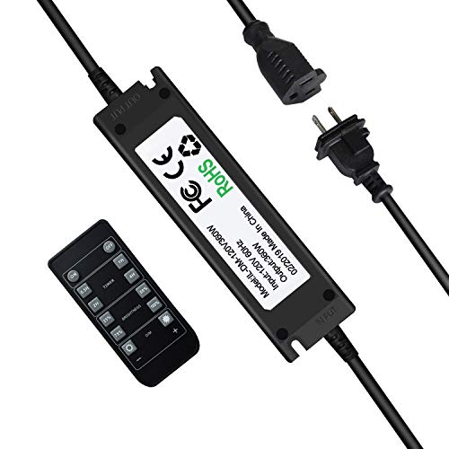 SUNTHIN 360 Watts Outdoor String Lights Dimmer Wireless Remote Control Dimmer Switch 50Ft Distance Plug in Dimmer Stepless Dimming and Auto Off Switch Timer for Incandescent or Led Patio Lights