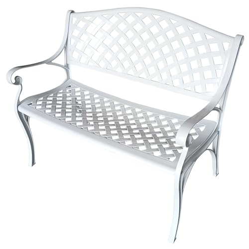 Image of Oakland Living Outdoor Aluminum Modern Patio Bench Loveseat