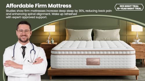 Image of BedStory Queen Size Mattress 12 Inch, Breathable Hybrid Mattress in a Box