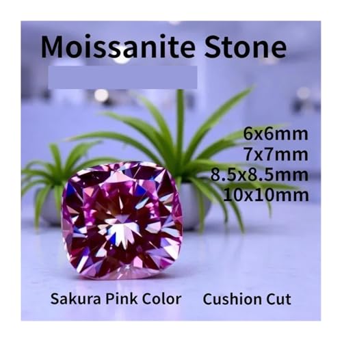 Moissanite rose coussin, le cadeau idéal pour création de bijou