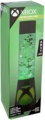 Paladone Xbox Glitter lampa lawowa, Flow Lamp Mood Lighting, wielokolorowa, 33 cm